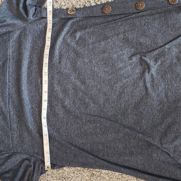 Halife Blue Long Sleeve Tunic Top Size Medium - Picture 4 of 6